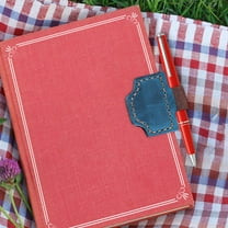 Nrmrqz Magnetic Leather Pen Clip Bookmark | Multifunction Magnetic Marker & Pen Holder | Full Grain Leather | Durable Soft Texture | Magnetic Closure | Lightweight | For Books, Office, Reading