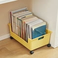 thumbnail image 1 of Nrmrqz Mobile Under Desk Rolling Storage Organizer with Wheels | Plastic Rolling Storage Box for Office, School & Home | 14.96x11.22x5.91in Yellow or White, 1 of 5