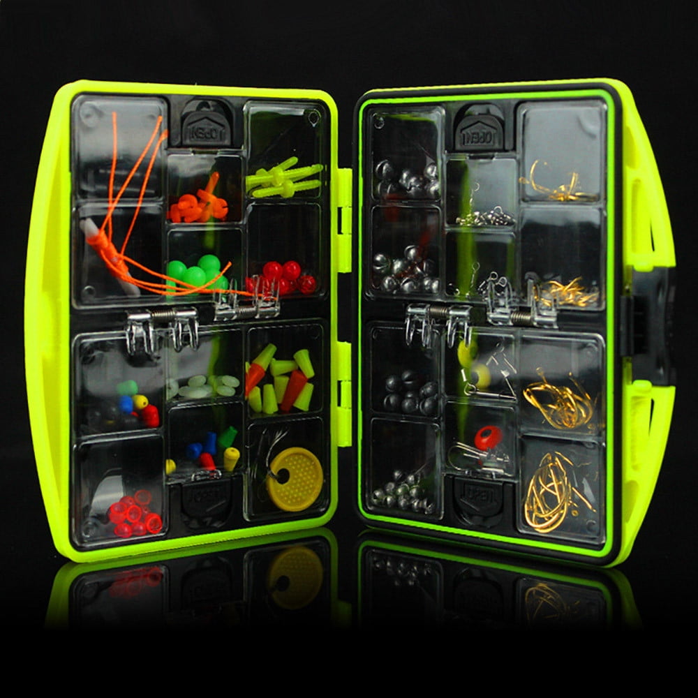 Nrmrqz Multifunctional Fishing Tackle Kit Hooks Spoon Accessories Box Tools Set