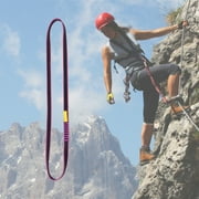 Nrmrqz Outdoor Climbing Safety Belt | Heavy-Duty Polyester Rappelling Harnesses | 120cm/47.24in Load-Bearing Flat Webbing | Yellow/Purple/Blue | Mountaineering & Aerial Work Protection Gear