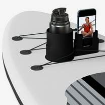 Nrmrqz Paddle Board Cup Holder | Kayak Drink Bracket with Phone Mount | 2-in-1 Paddleboard Accessory for Bottles & Phones | Black/Blue/Hot Pink | 6.89x3.26x3.26in | Plastic Construction