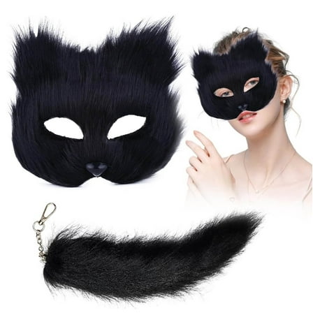 Nrmrqz Party Mask Foxes Pulp Mask Blank Painted Foxes Mask Handdrawn Painted Mask