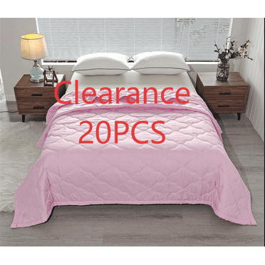 Nrmrqz 20PCS Quilts Queen Size Soft Bed Summer Quilt Lightweight Microfiber Bedspread,Skin-Friendly Plain Printed Washed Cotton Summer Quilt