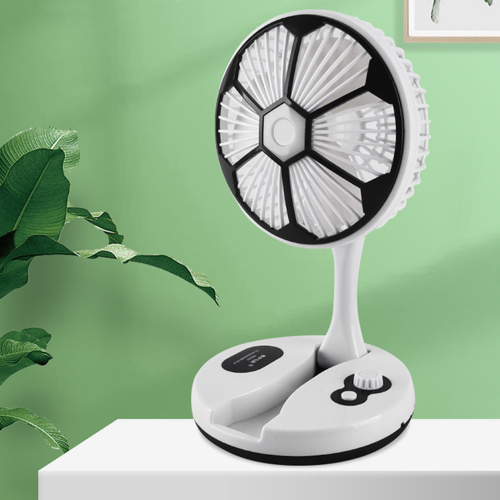 Nrmrqz Rechargeable Lamp Foldable USB Desk Fan, Rechargeable Portable Fan with Night Light for Home/Outdoor Todaysclearancedeal