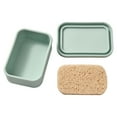 thumbnail image 1 of Nrmrqz Silicone Soap Box, Portable Travel Soap Holder with Draining Sponge, Leak-Proof Lid, Compact Designs for Gym, Beach, Home Use, Multiple Color Options, 12x8.5x4.5cm, 1 of 6