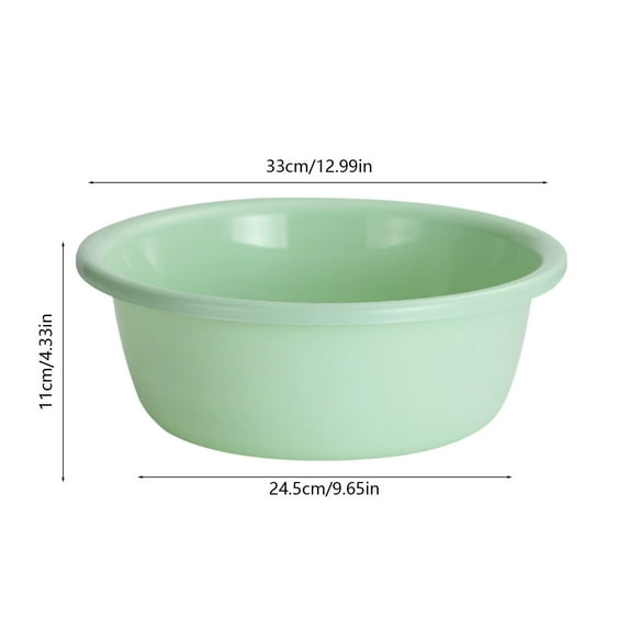 Nrmrqz Square Plastic Laundry Basin 33x24.5x11cm Thickened Multi-Use Wash Basin for Household, Dormitory, Kitchen, Foot Soaking