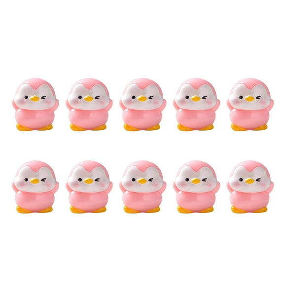 Nrmvnmi 10PC Miniature Penguin Figurines Penguin Animal Model Toys Resin Penguin Cake Topper Cute Ocean Animal Penguin Figure for Fairy Garden Micro Landscape Decor Cake Topper