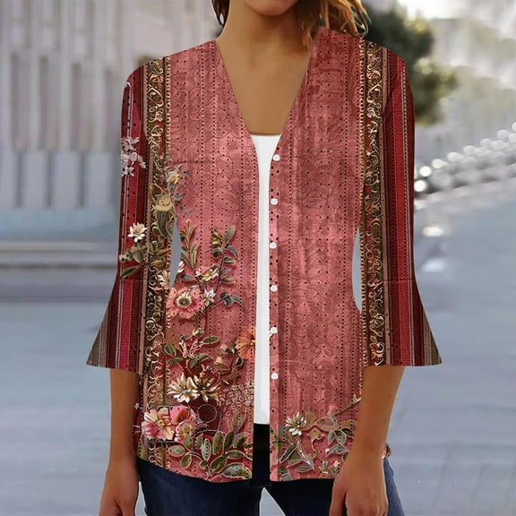 Nrmvnmi 2024 Open Front Lightweight Cardigans For Women Puff Sleeve Kimono Casual Loose Cover Up Boho Blouse Tops Summer Autumn Boho Clothes US Size