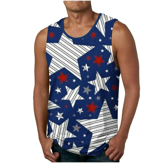Nrmvnmi 4th of July Shirts Mens Muscle Tank Top 1776 Sleeveless Graphic Gym Workout American Flag Shirt Independence Day