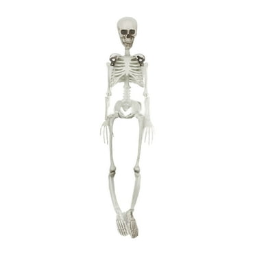 Nrmvnmi 5.4 FT Halloween Skeleton - Life Size Full Body Realistic Human Bones with Posable Joints for Halloween Pose Skeleton Prop Decoration