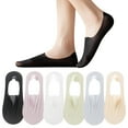 thumbnail image 1 of Nrmvnmi 6 Pairs No Show Socks For Women Low Cut Socks For Flats Non Slip Thin Liner Socks Breathable Socks Summer Floor Socks Yoga Socks, 1 of 1