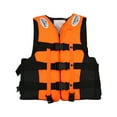 thumbnail image 1 of Nrmvnmi Adult Orange Life Jacket Kayak Vest High Buoyancy Swim Vest Adjustable Safety Jacket Swimming Fishing Outdoor Water Sports, Surfing, Rafting, Kayaking, 1 of 1