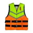 thumbnail image 1 of Nrmvnmi Adult Orange Life Jacket Kayak Vest High Buoyancy Swim Vest Adjustable Safety Jacket Swimming Fishing Outdoor Water Sports, Surfing, Rafting, Kayaking, 1 of 2