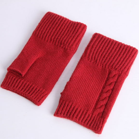 Nrmvnmi Arm Warmers Women Fingerless Gloves Warm Soft Knitted Warm Gloves In Winter Solid Color Fashion Gloves For Women Gifts