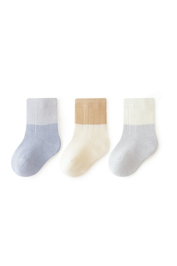 Baby Ankle Socks Non Slip Socks Floor Socks Infant Toddlers Socks Organic Cotton Warm Comfortable Socks Cute Socks Sleep Socks For Boy/Girl Children 3 Pairs