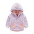 thumbnail image 1 of Nrmvnmi Baby Boys Girls Fleece Hooded Zipper Jackets Coats Cute Graphic Printed Long Sleeved Full Zipper Warm Tops With Pockets Toddler Warm Long Sleeve Autumn Winter Outerwear, 1 of 1