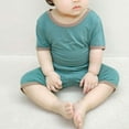 thumbnail image 1 of Nrmvnmi Baby Girls Boys Romper Summer Tank Top Round Neck Casual Solid Cotton Jumpsuit Green-73, 1 of 4