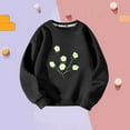 thumbnail image 1 of Nrmvnmi Baby Girls Boys Sweatshirt Fashion Beautiful Flower Graphic Printed Pullover Crew Neck Long Sleeve Shirts Fall Winter Warm Comfortable Tops Loose Fit Sweatshirt For 3-9 Years, 1 of 1