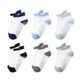 thumbnail image 1 of Nrmvnmi Baby Non Slip Socks Grip Ankle Socks Soft Fit Solid Color Short Casual Socks Lightweight Socks With Non Skid Soles For Infants Toddlers Kids Boys Girls 6 Pairs, 1 of 1
