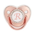 thumbnail image 1 of Nrmvnmi Baby Pacifier and Clips with Rhinestones Rose Gold Bling 26 Letters Initials Personalized Baby Infant Newborn Pacifier, 1 of 3