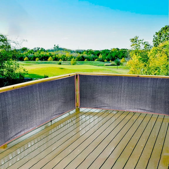 Nrmvnmi Balcony Privacy Screen, 3'x15.2' Black Deck Shield Screen Fence Cover (HDPE),UV Protection and Weather-Resistant,3 FT Height for Deck, Patio, Backyard, Outdoor Pool, Porch, Railing