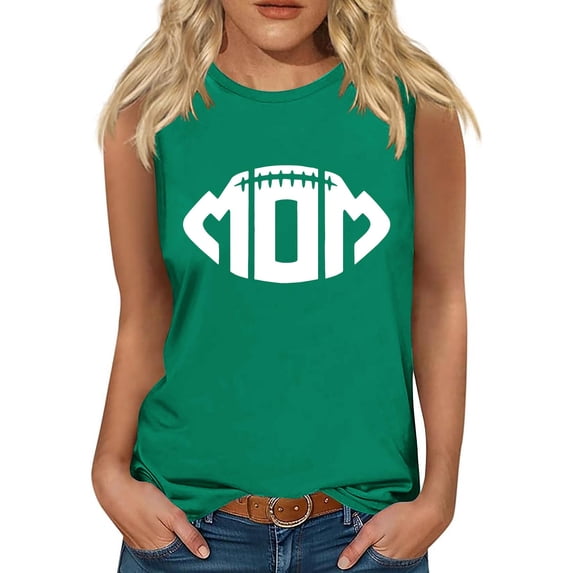 Nrmvnmi Baseball O-Neck Tank Women Print Baseball Tanks Cute Workout Graphic Casual Summer Sleeveless Vest Top Mothers Day Gifts