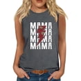 thumbnail image 1 of Nrmvnmi Baseball O-Neck Tank Women Print Baseball Tanks Cute Workout Graphic Casual Summer Sleeveless Vest Top Mothers Day Gifts, 1 of 4