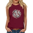 thumbnail image 1 of Nrmvnmi Baseball O-Neck Tank Women Print Baseball Tanks Cute Workout Graphic Casual Summer Sleeveless Vest Top Mothers Day Gifts, 1 of 4