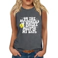 thumbnail image 1 of Nrmvnmi Baseball O-Neck Tank Women Print Baseball Tanks Cute Workout Graphic Casual Summer Sleeveless Vest Top Mothers Day Gifts, 1 of 4