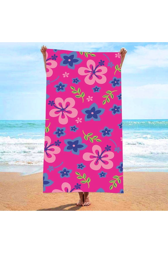 Beach Towels Oversized Sandproof, Robes Bathrobe For Women Graphic Prints, Absorbent Quick Dry Lightweight Camping Travel Towels, Summer Ideal Gift (70*150CM)