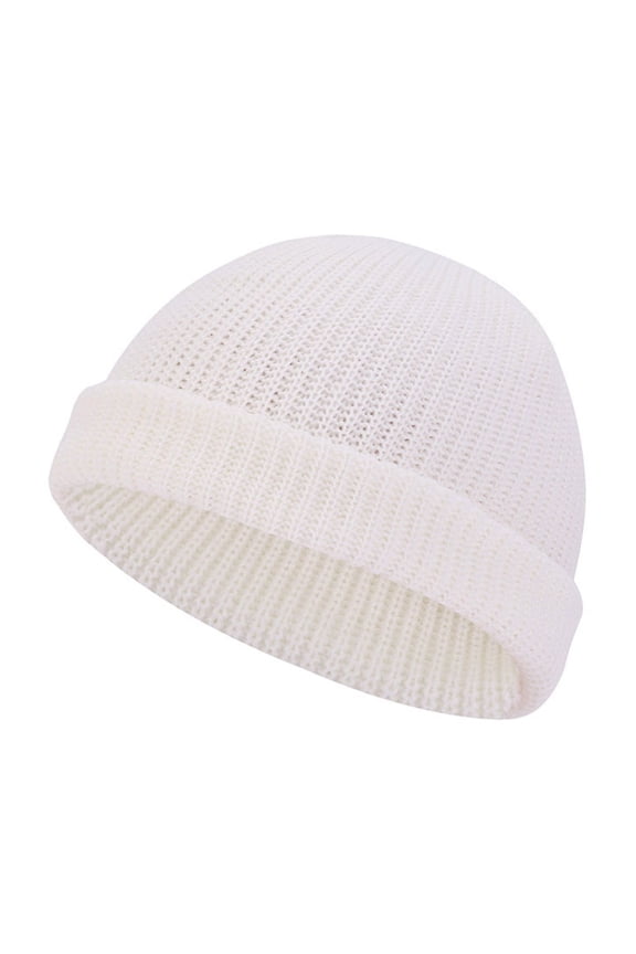 Beanie Watch Hat Roll-Up Edge Skullcap Fisherman Beanie For Women Slouchy Beanies Warmth And Plush Protection Thick Hats For Women