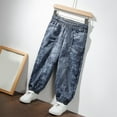 thumbnail image 1 of Nrmvnmi Boys Baggy Jeans Elastic Straight fit Stretch Denim Pants Loose Kids Clothes With Pockets Mothers Day Gifts 5 Years, 1 of 4