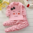 thumbnail image 1 of Nrmvnmi Boys Girls Comfy Sleepwear Set Cute Cat Print Crew Neck Button Long Sleeve Tops And Elastic Waisted Pants Cotton Pajama Set Sweet Dream Leisure Nighty Baby Outfit Set Sweatsuit, 1 of 1