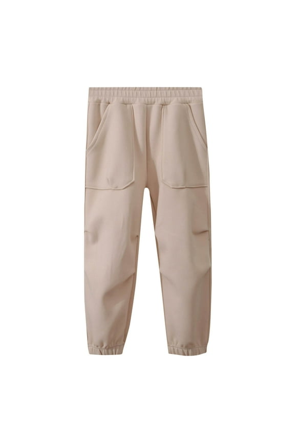 Boys' Tech Pants - Athletic Performance Stretch Woven Joggers - Hybrid Pull On Cargo Jogger Pants for Boys