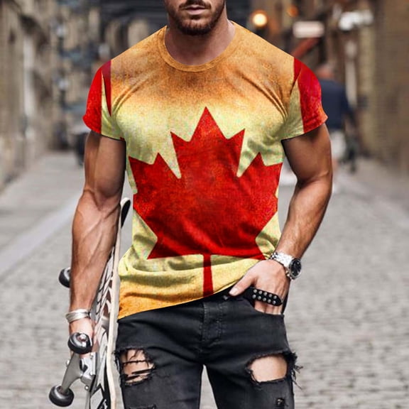 Nrmvnmi Canadian Flag Shirt Women Men Maple Leaf Canada Day T-Shirt Mothers Day Gifts