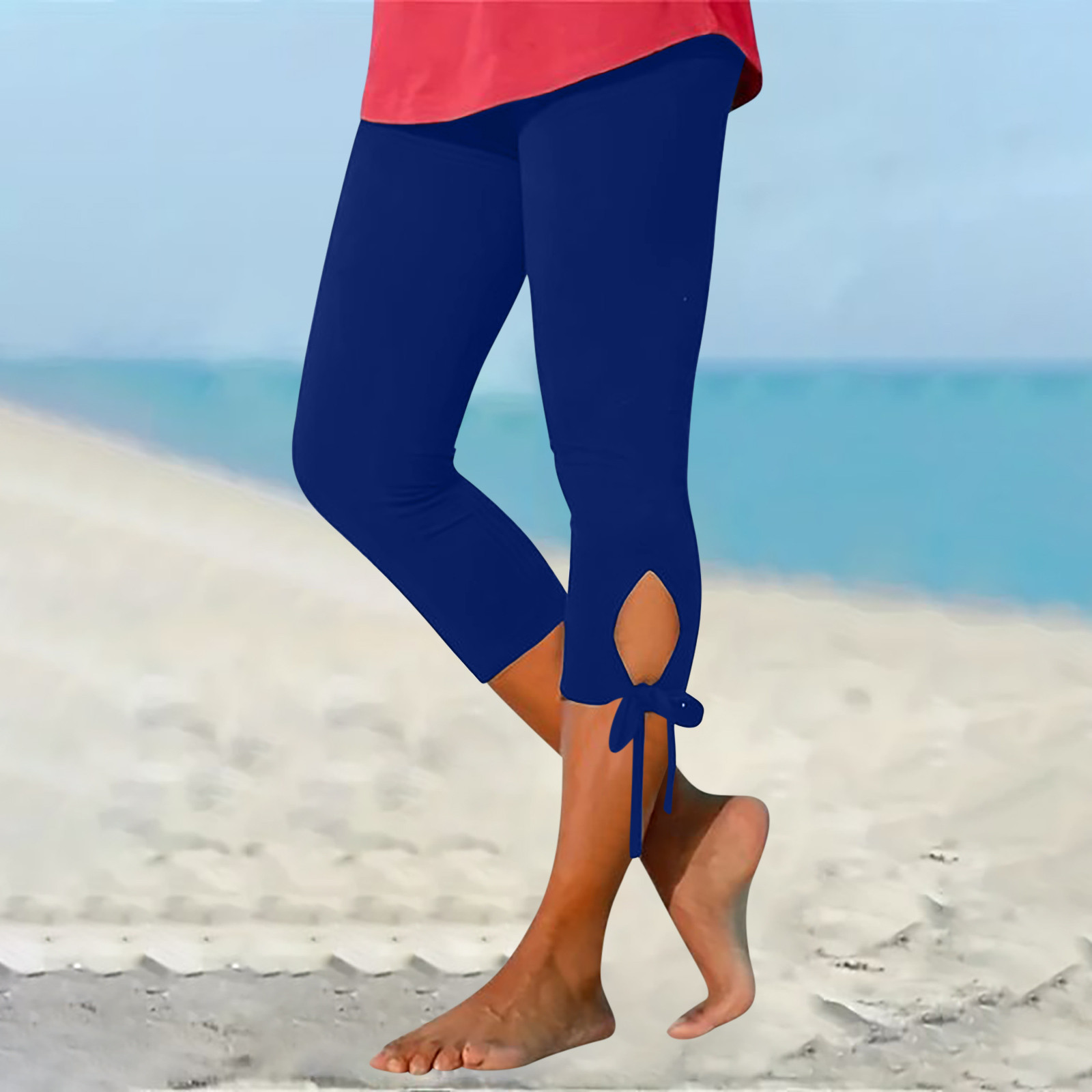 Nrmvnmi Capri Leggings for Women 2024 High Waisted Cutout Yoga Capris ...