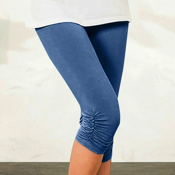 Nrmvnmi Capri Leggings for Women, Dressy Beach Capri Pants Women, Stretchy Pull On High Waisted Womens Capris for Summer
