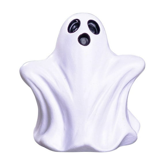 Nrmvnmi Ceramic Ghosts Small Scary Ghost Figurines Halloween Ghost Sculpture Statue Farmhouse Tiered Tray Decor Spooky Home Decorations Coffee Table Centerpieces Shelf Mantel Display Collections