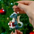 thumbnail image 1 of Nrmvnmi Christmas Dragon Hanging Ornament,Christmas Dragon Santa Acrylic Christmas Hanging Ornament Acrylic Festive Decoration Ornament Car Window Pendant Decor, 1 of 3