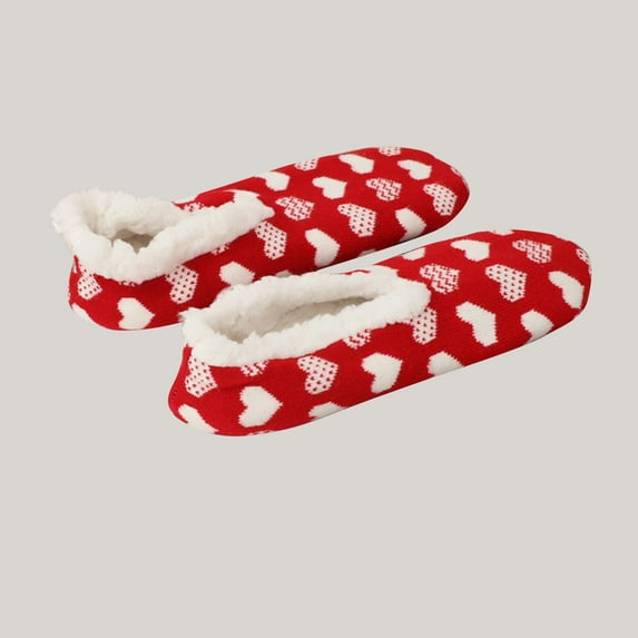 Nrmvnmi Christmas Fuzzy Feet Slipper Socks For Women, Low-Cut Slipper Socks Cute Fleece-Lined House Slippers, Non-Skid Slipper Socks Fuzzy House Shoes, Cozy Gifts
