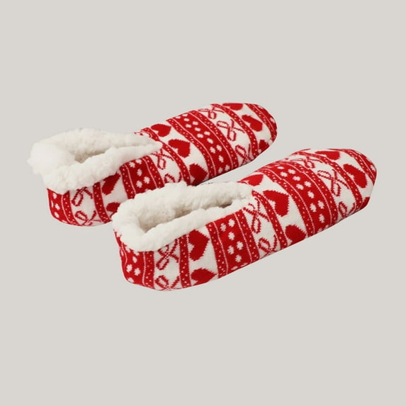 Nrmvnmi Christmas Fuzzy Feet Slipper Socks For Women, Low-Cut Slipper Socks Cute Fleece-Lined House Slippers, Non-Skid Slipper Socks Fuzzy House Shoes, Cozy Gifts