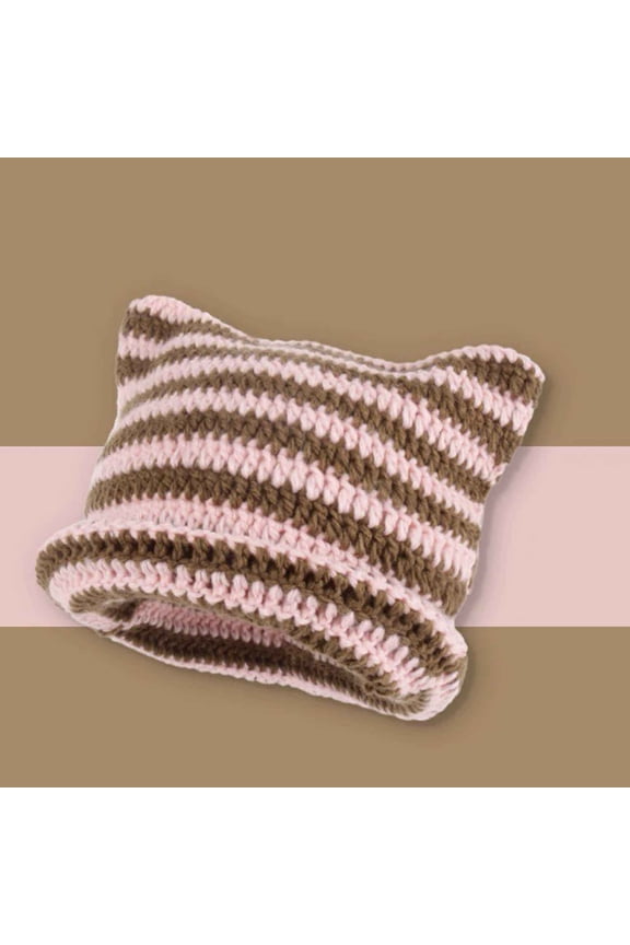 Crochet Hats For Women Cat Beanie Vintage Beanies Women Fox Hat Accessories Slouchy Beanies Warmth And Plush Protection Thick Hats For Women