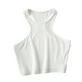 thumbnail image 1 of Nrmvnmi Crop Tops for Women Halter Tops Going Out Tops Round Neck Cropped Tank Tops for Women Sleeveless Backless Trendy Tops For Mothers day gifts, 1 of 3