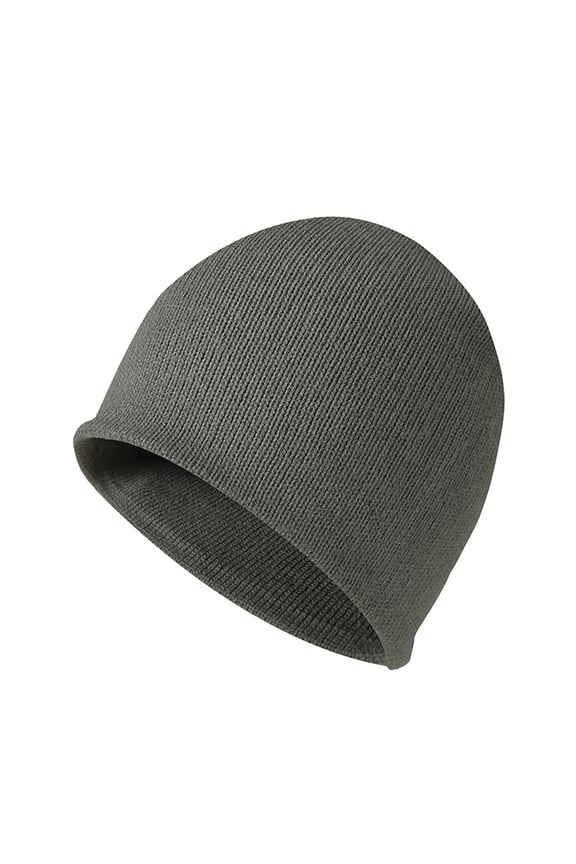 Cuffless Beanie For Men Women, Unisex Short Beanies Skull Cap Brimless Night Windproof Warm Reflective Knitted Wool Hat Solid Color Beanie