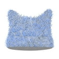 thumbnail image 1 of Nrmvnmi Distressed Knitted Cat Beanie For Women Men Cute Cat Ear Vintage Crochet Hat Thick Slouchy Warm Cat Ears Hat Winter Outdoor Windproof Coldproof Warm Fall Winter Cap, 1 of 1
