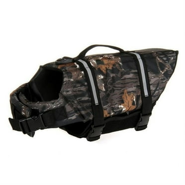 Nrmvnmi Dog Life Jacket, Wings Dog Reflective Life Vest with Chin Float Rescue Handle for Dogs, Adjustable Camouflage Flotation Pet Safety Swim Vest for Swimming Boating