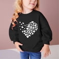 thumbnail image 1 of Nrmvnmi Fall And Winter Heart Print Long Sleeve Sweater Crew Neck Loose And Comfortable Pullover For Middle Big Girls Boys, 1 of 1