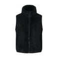 thumbnail image 1 of Nrmvnmi Fashion Girls' Boys Sherpa Fleece Vest Outwear Lightweight Solid Color Stand Collar Sleevelss Cute Zipper Jacket Warm Casual Comfortable Clothings For Wearing Outside In Winter, 1 of 1