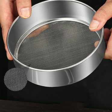 Nrmvnmi Flour Sifter,Stainless Steel Fine Mesh Strainers Flour Sieve,6 inch 60 Mesh Round Sifter for Baking Cake Bread