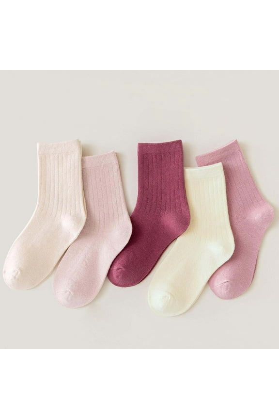 Girls Socks Kids Crew Seamless Winter Warm Thermal Socks Lightweight Crew Socks Ankle Socks Non Slip Socks Floor Socks Toddlers Socks Organic Cotton Cute Socks 5 Pairs